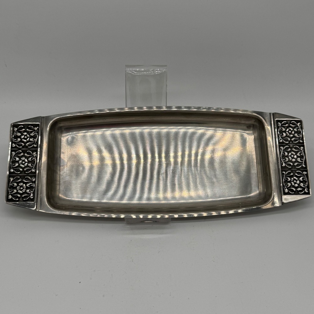 Vintage Stanley Roberts Velvet Stainless Small Serving Tray Platter Japan Sticke